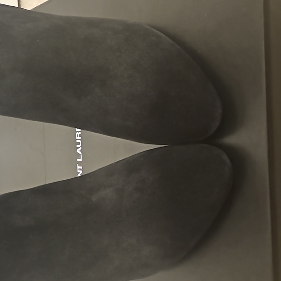 🛑SAINT LAURENT Suede Mica Buckle Western Ankle Booties - Picture 3 of 10